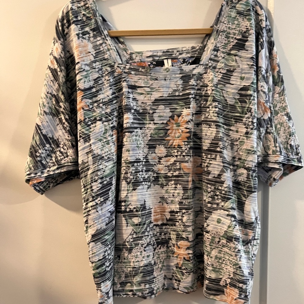 Anthro floral tee